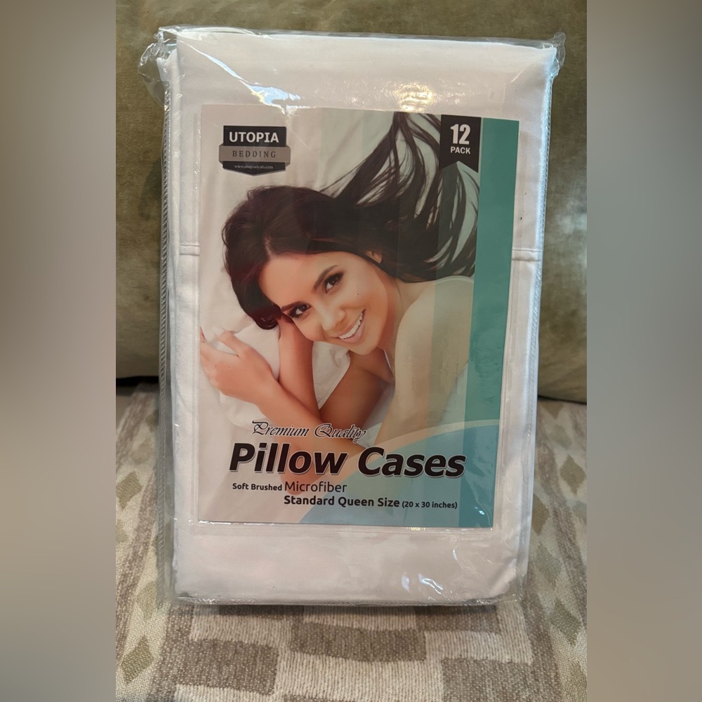 ☀️12 White Pillow Cases